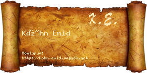 Kóhn Enid névjegykártya